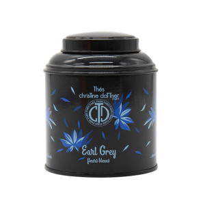 Boite laquée Earl Grey Fleurs Bleues - Thé noir / Bergamote