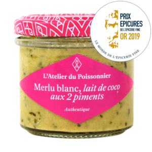 Rillettes de merlu blanc, lait de coco, aux 2 piments