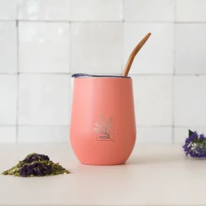 Calebasse rose pastel & sa bombilla