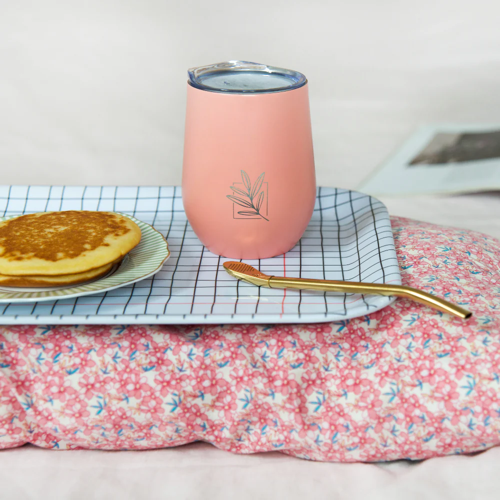 Calebasse rose pastel & sa bombilla | Les grains du drakkar Calebasse rose pastel & sa bombilla – Image 2